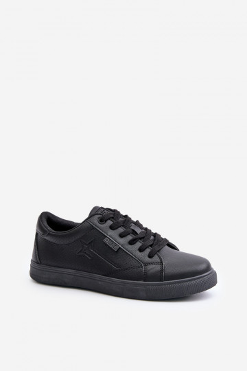Chaussures décontractées pour hommes en cuir écologique Big Star OO174021 Hi-Poly System couleur noire