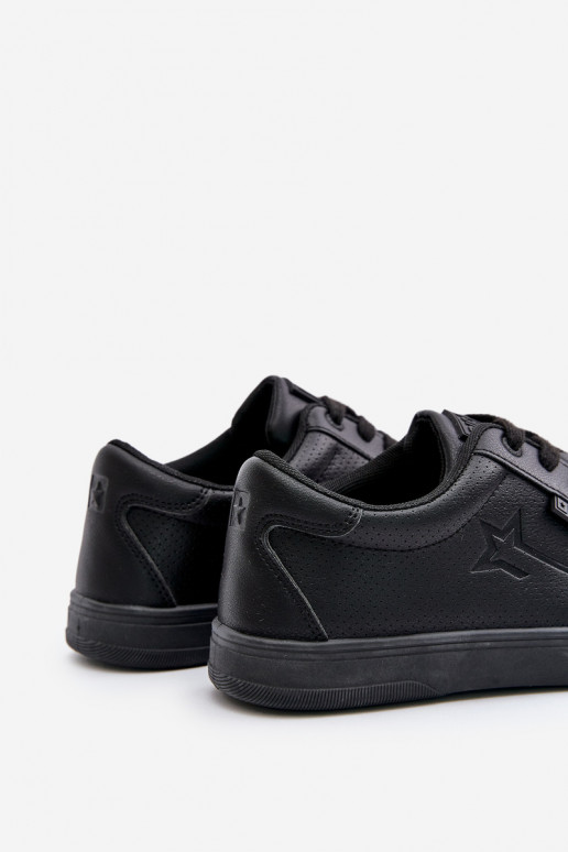 Chaussures décontractées pour hommes en cuir écologique Big Star OO174021 Hi-Poly System couleur noire Chaussures décontractées pour hommes en cuir écologique Big Star OO174021 Hi-Poly System couleur noire