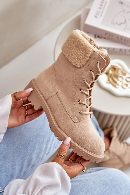 Gewärmte Arbeitsstiefeletten für Damen To the Castle beige Farbe Mivael Gewärmte Arbeitsstiefeletten für Damen To the Castle beige Farbe Mivael