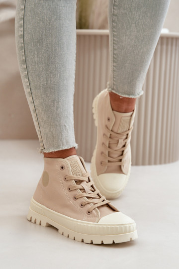 Chaussures de loisirs avec une botte À cause de Kubo Big Star OO274006 beige 2