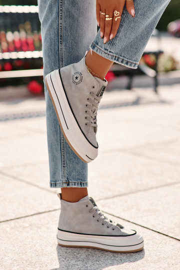 opInarmen Vrijetijdsschoenen met platform Eko Leer Big Star OO274069 blauIn