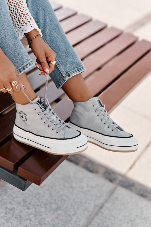 opInarmen Vrijetijdsschoenen met platform Eko Leer Big Star OO274069 blauIn