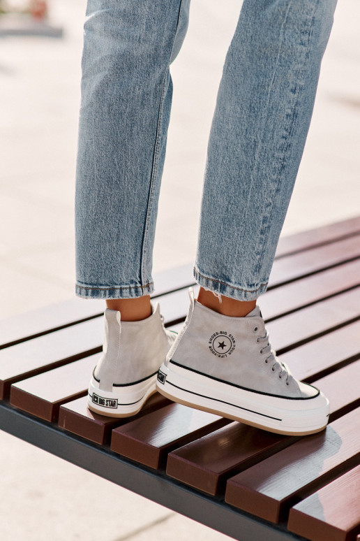 opInarmen Vrijetijdsschoenen met platform Eko Leer Big Star OO274069 blauIn