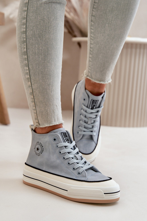 réchauffer Chaussures de loisirs avec une plateforme Eko Peau Big Star OO274069 couleur bleue