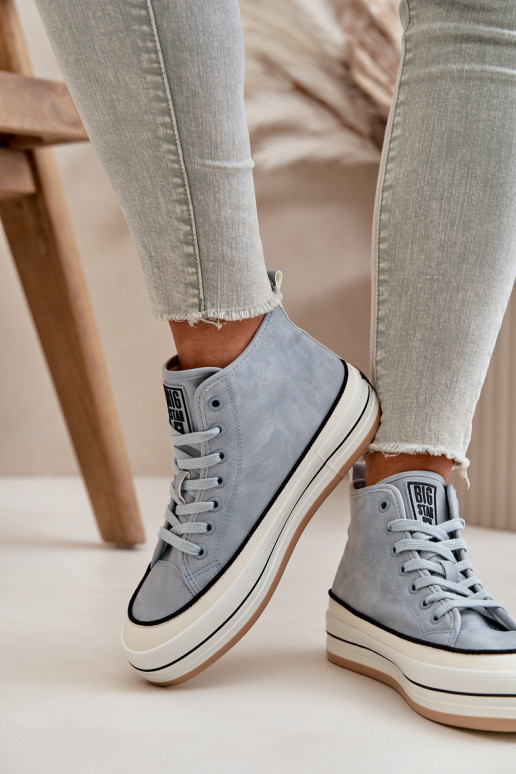 opInarmen Vrijetijdsschoenen met platform Eko Leer Big Star OO274069 blauIn