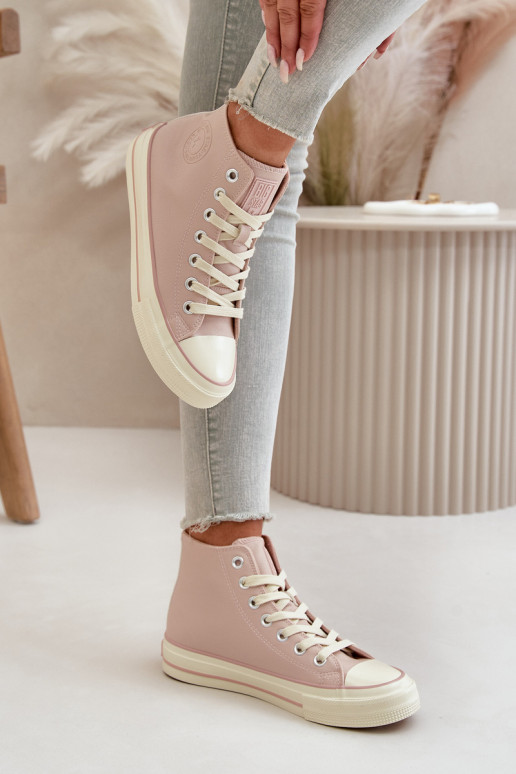 Chaussures de loisirs réchauffer en cuir écologique couleur rose Big Star OO274933 Chaussures de loisirs réchauffer en cuir écologique couleur rose Big Star OO274933