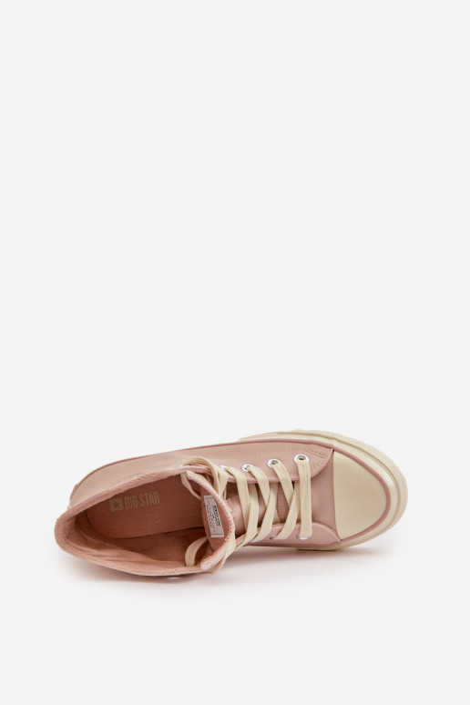 Chaussures de loisirs réchauffer en cuir écologique couleur rose Big Star OO274933 Chaussures de loisirs réchauffer en cuir écologique couleur rose Big Star OO274933