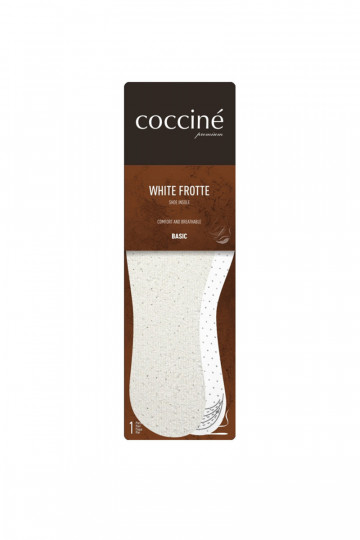 Semelles Coccine INhite Frotte tissu éponge coton sur mousse latex 34-41