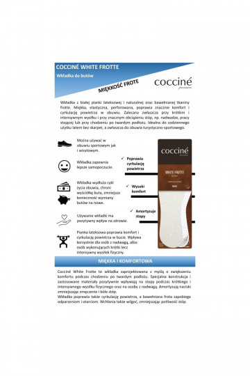 Semelles Coccine INhite Frotte tissu éponge coton sur mousse latex 34-41 2