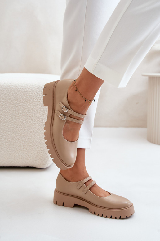 Dames schoenen Met Strepen beige Rialuna