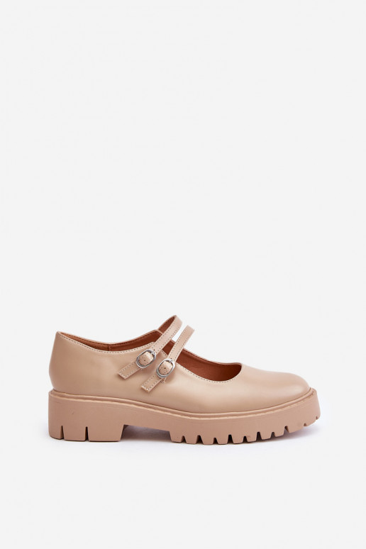 Féminin chaussures avec des bandes beige Rialuna