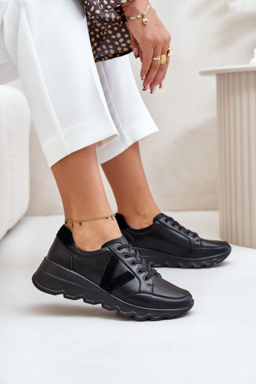 Peau baskets Féminin Vinceza 7918 couleur noire Peau baskets Féminin Vinceza 7918 couleur noire