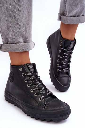 Chaussures de loisirs Big Star High couleur noire réchauffée EE274110