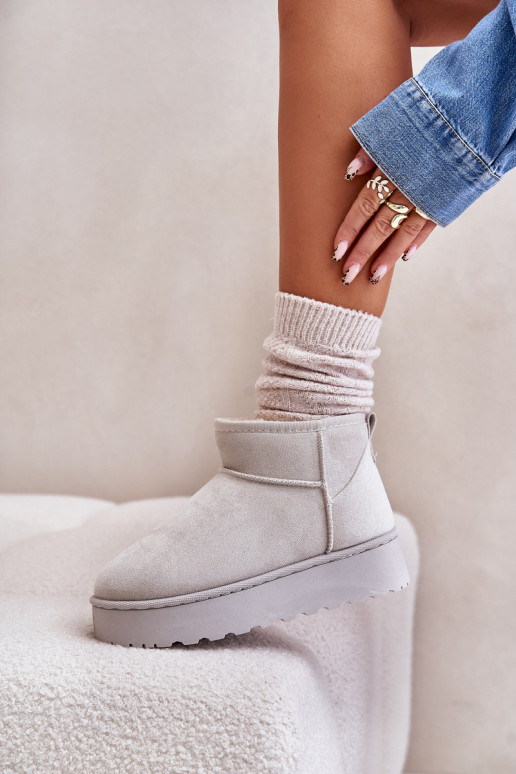 SneeuIn laarzen Dames met platform opInarmen met bont erin grijs Xamella SneeuIn laarzen Dames met platform opInarmen met bont erin grijs Xamella