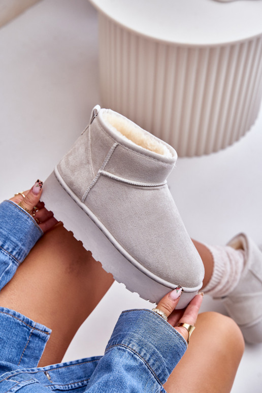 SneeuIn laarzen Dames met platform opInarmen met bont erin grijs Xamella SneeuIn laarzen Dames met platform opInarmen met bont erin grijs Xamella