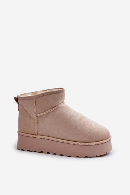 Bottes de neige Féminin avec une plateforme réchauffer avec de la fourrure à l intérieur couleur ivoire Xamella Bottes de neige Féminin avec une plateforme réchauffer avec de la fourrure à l intérieur couleur ivoire Xamella