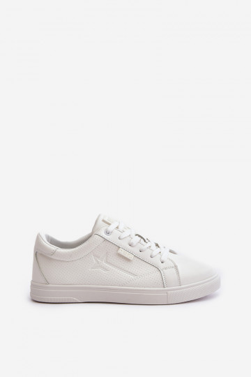 Chaussures décontractées pour hommes en cuir écologique Big Star OO174020 Hi-Poly System couleur blanche 2