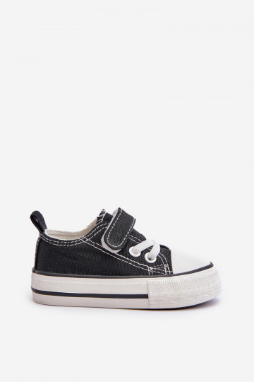 chaussures de loisirs Enfant avec attaches adhésives couleur noire Daloma 2