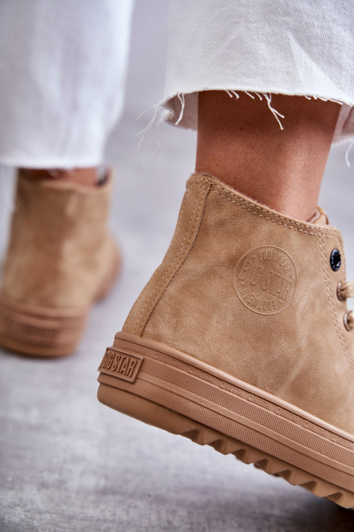 Vrijetijdsschoenen Big Star Hoog opInarmen bruine kleur GG274072