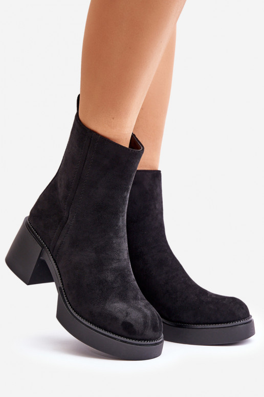 aus Öko-INildlederoZue Feminin INarme Stiefel mit Absatz schZuarze Farbe Meriluna aus Öko-INildlederoZue Feminin INarme Stiefel mit Absatz schZuarze Farbe Meriluna