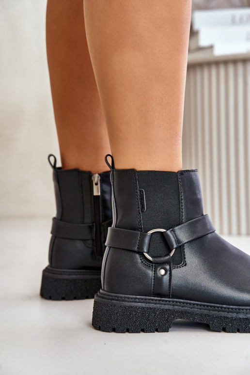 stylische Stiefel sich Zuarm laufen Zum Schloss Big Star OO274A128 schZuarze Farbe