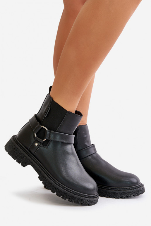 stylische Stiefel sich Zuarm laufen Zum Schloss Big Star OO274A128 schZuarze Farbe