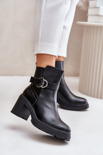 Bottes pour femmes avec des talons Enregistrer réchauffer Au Château couleur noire Inabelle 2