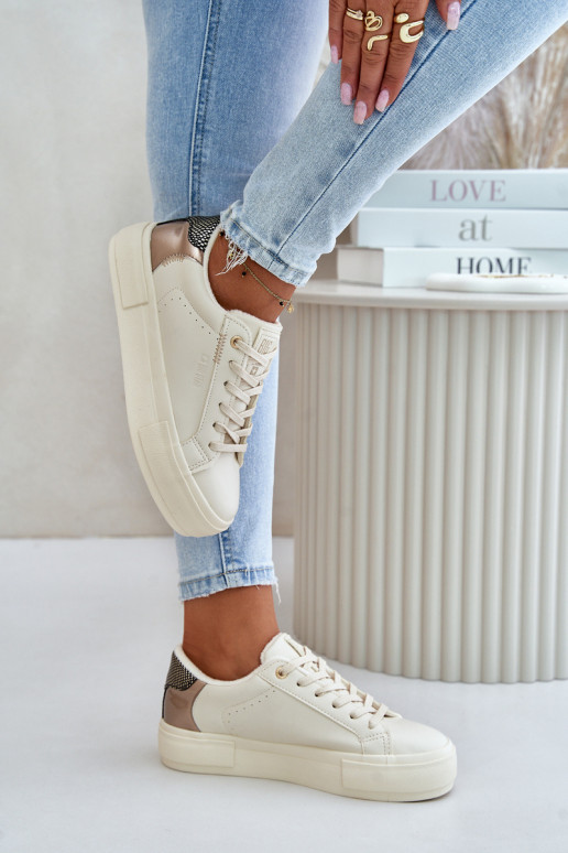 sich Zuarm laufen Freizeitschuhe mit einer Plattform Big Star OO274A454 Beige sich Zuarm laufen Freizeitschuhe mit einer Plattform Big Star OO274A454 Beige