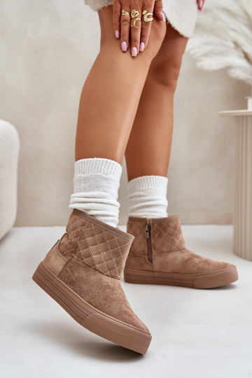 Bottes bottes de neige réchauffées avec intérieur en fourrure Big Star OO274A524 beige 2