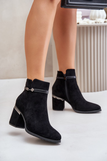 réchauffer Bottes pour femmes avec des talons décorés Vinceza 16446 couleur noire 2