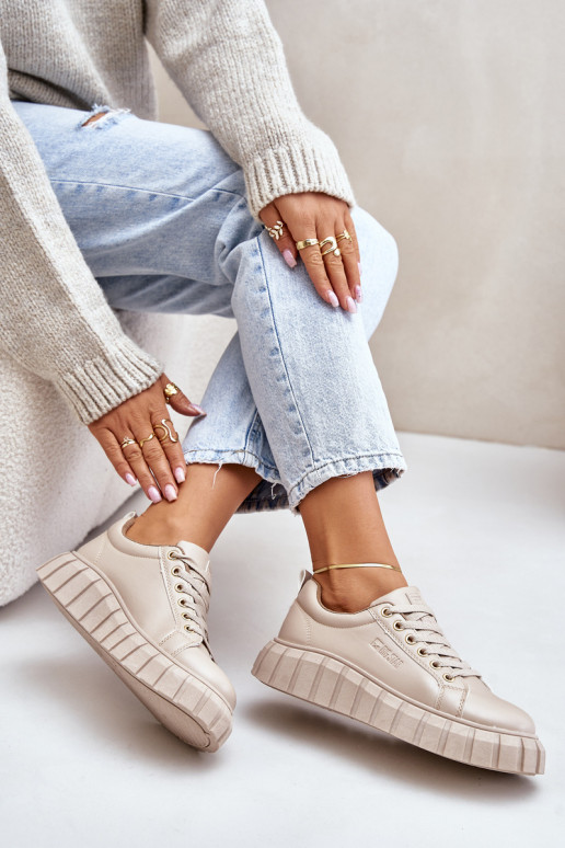 réchauffer Chaussures modèle baskets Féminin Big Star MM274618 beige réchauffer Chaussures modèle baskets Féminin Big Star MM274618 beige