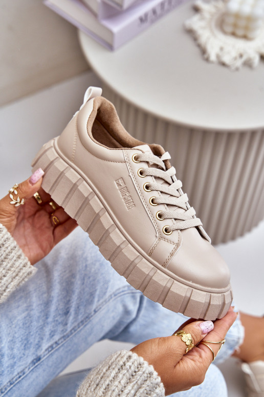 réchauffer Chaussures modèle baskets Féminin Big Star MM274618 beige réchauffer Chaussures modèle baskets Féminin Big Star MM274618 beige