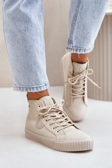 Chaussures de loisirs isolées en velours Big Star OO274771 Hi-Poly System beige