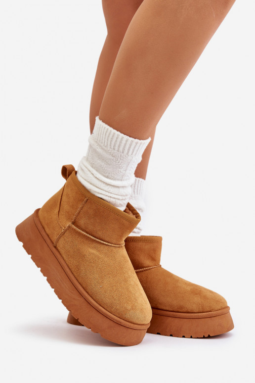 Bottes de neige basses Femme avec plateforme réchauffées avec fourrure à l'intérieur couleur marron Saldren Bottes de neige basses Femme avec plateforme réchauffées avec fourrure à l'intérieur couleur marron Saldren