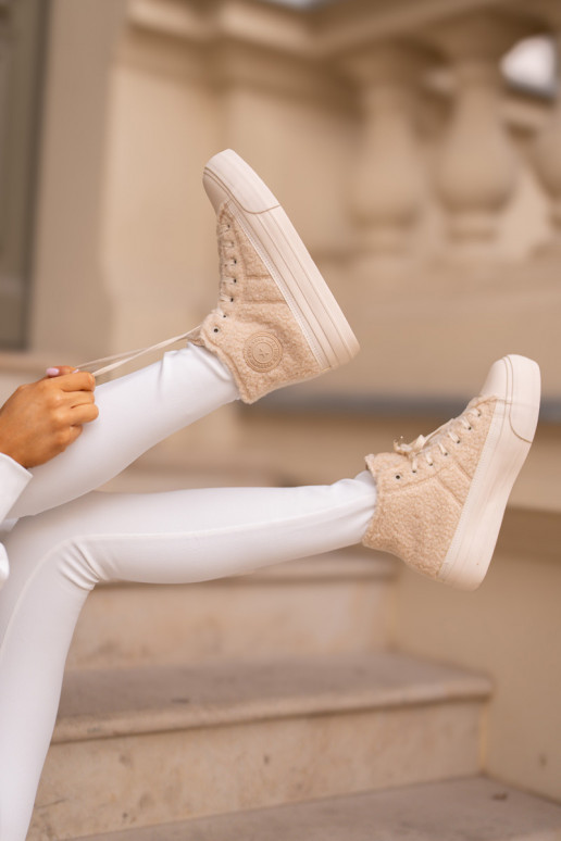 opInarmen Vrijetijdsschoenen met bont Typu Baranek Big Star OO274A444 beige opInarmen Vrijetijdsschoenen met bont Typu Baranek Big Star OO274A444 beige