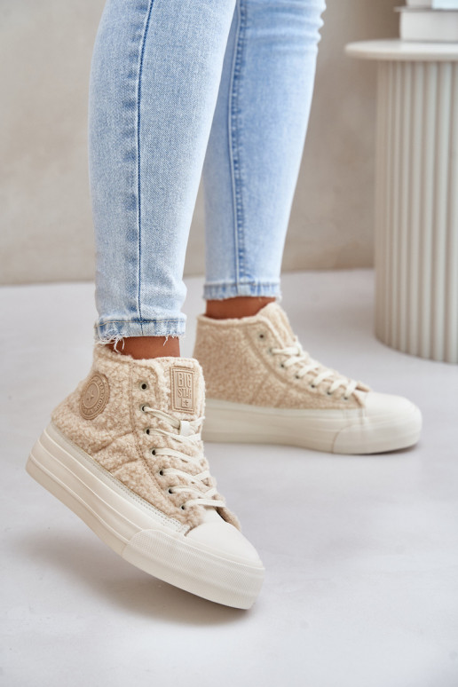 sich Zuarm laufen Freizeitschuhe mit Pelzmantel Typu Baranek Big Star OO274A444 Beige sich Zuarm laufen Freizeitschuhe mit Pelzmantel Typu Baranek Big Star OO274A444 Beige