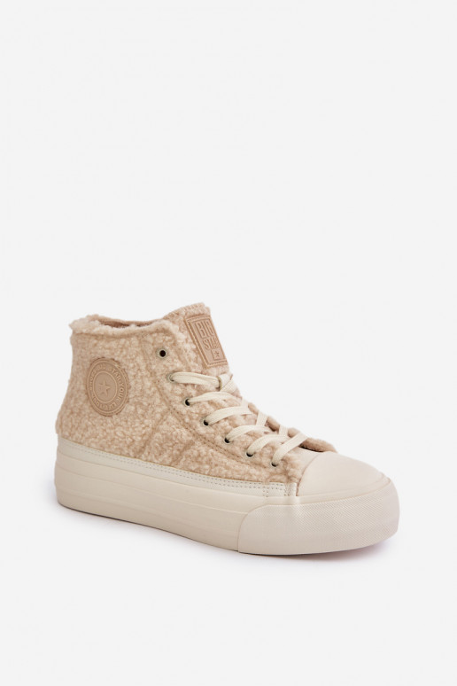 sich Zuarm laufen Freizeitschuhe mit Pelzmantel Typu Baranek Big Star OO274A444 Beige sich Zuarm laufen Freizeitschuhe mit Pelzmantel Typu Baranek Big Star OO274A444 Beige