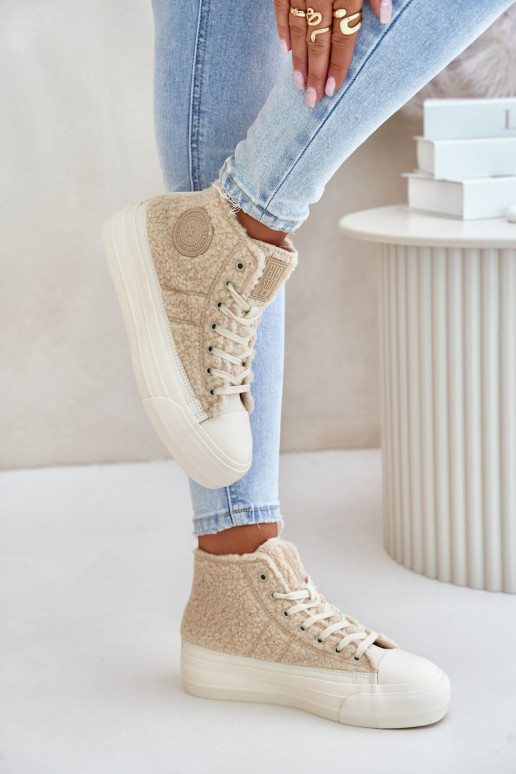 sich Zuarm laufen Freizeitschuhe mit Pelzmantel Typu Baranek Big Star OO274A444 Beige sich Zuarm laufen Freizeitschuhe mit Pelzmantel Typu Baranek Big Star OO274A444 Beige