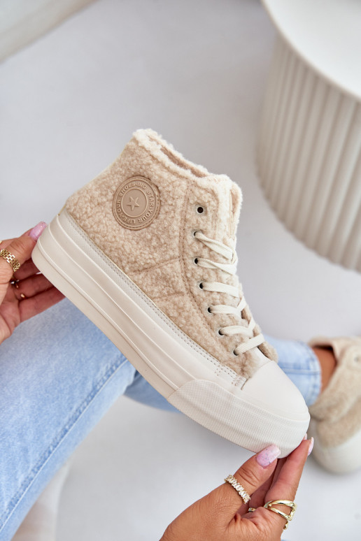 sich Zuarm laufen Freizeitschuhe mit Pelzmantel Typu Baranek Big Star OO274A444 Beige sich Zuarm laufen Freizeitschuhe mit Pelzmantel Typu Baranek Big Star OO274A444 Beige