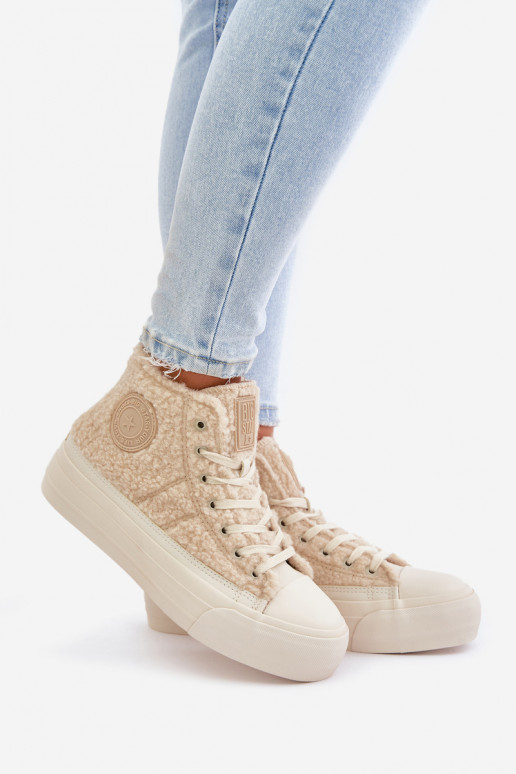 sich Zuarm laufen Freizeitschuhe mit Pelzmantel Typu Baranek Big Star OO274A444 Beige sich Zuarm laufen Freizeitschuhe mit Pelzmantel Typu Baranek Big Star OO274A444 Beige