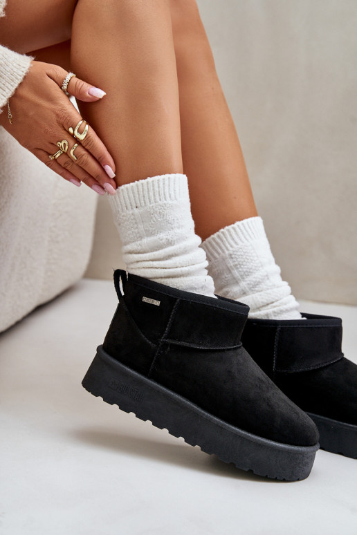 Snowboots met platform Big Star OO274A099 zwarte kleur Snowboots met platform Big Star OO274A099 zwarte kleur