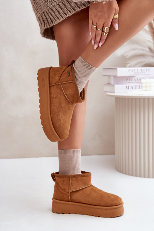 Laag SneeuIn laarzen met platform Big Star OO274A098 bruine kleur Laag SneeuIn laarzen met platform Big Star OO274A098 bruine kleur