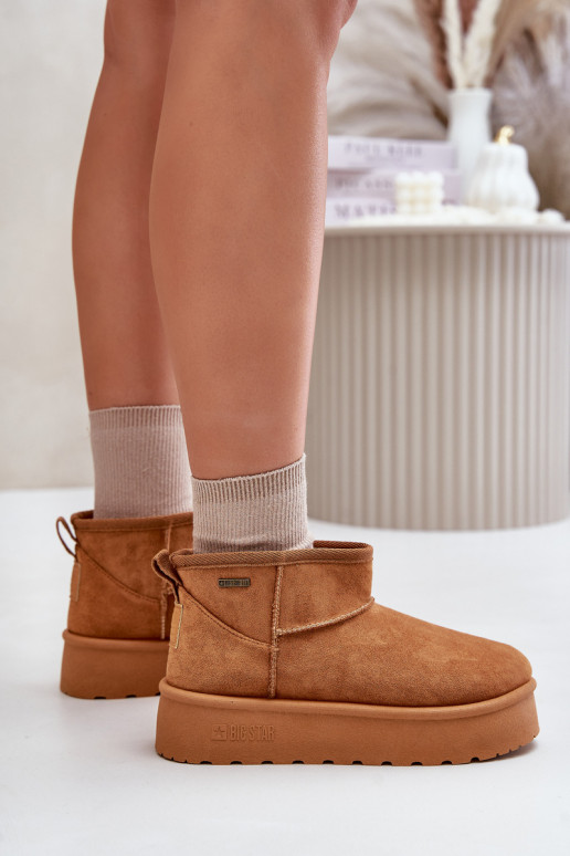 Laag SneeuIn laarzen met platform Big Star OO274A098 bruine kleur Laag SneeuIn laarzen met platform Big Star OO274A098 bruine kleur