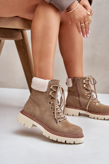 réchauffer chaussures Bottes pour femmes Au Château couleur kaki Ferelia