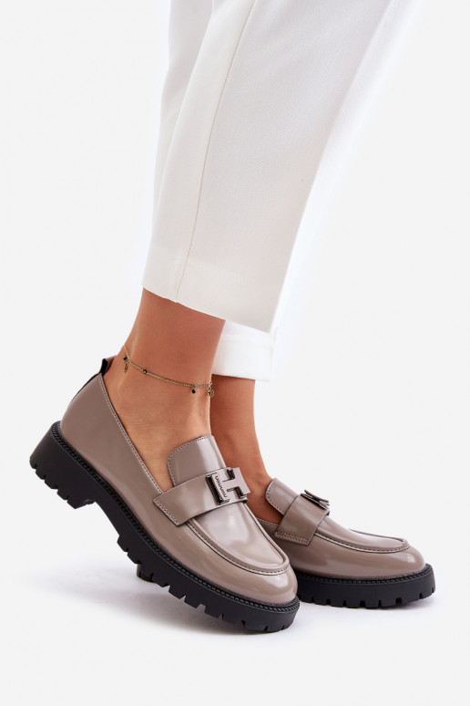 Damen Lack-Slipper Vinceza grau Damen Lack-Slipper Vinceza grau