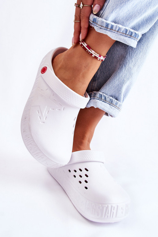 Lichtgewicht pantoffels Big Star wit Lichtgewicht pantoffels Big Star wit