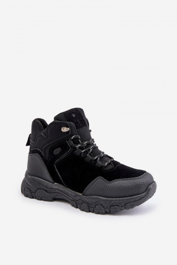 Geïsoleerde wandelschoenen met veters zwart Zerista