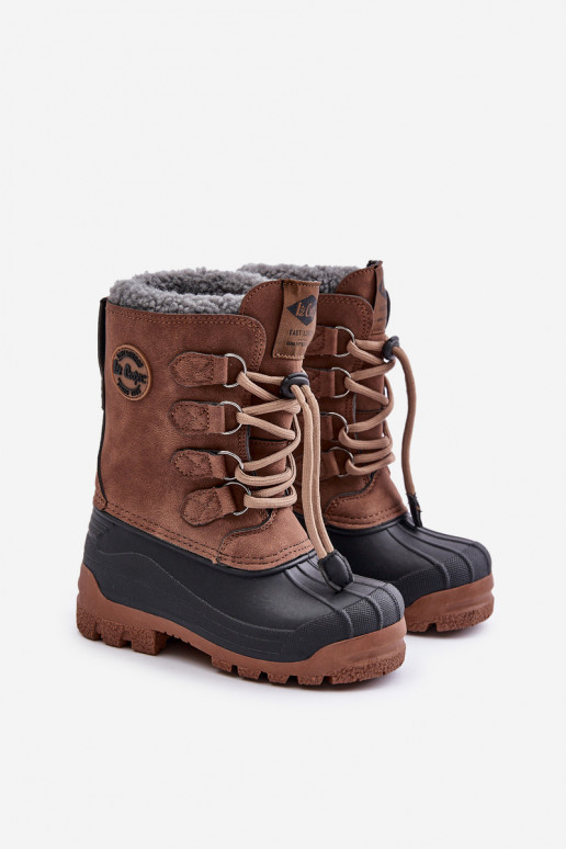 Grand chaud Bottes de neige Puéril avec une fermeture à pression Lee Cooper LCJ-24-44-2842K marron Grand chaud Bottes de neige Puéril avec une fermeture à pression Lee Cooper LCJ-24-44-2842K marron