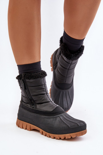 Bottes de neige Féminin réchauffer avec de la fourrure à l intérieur Au Château Lee Cooper LCJ-24-44-2866 couleur noire