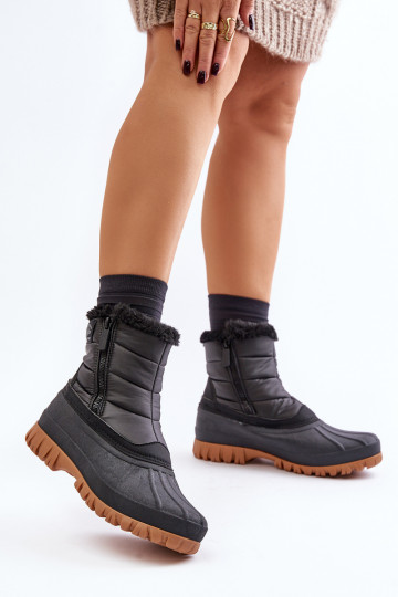 Bottes de neige Féminin réchauffer avec de la fourrure à l intérieur Au Château Lee Cooper LCJ-24-44-2866 couleur noire 2